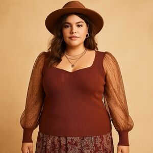 Dolan Left Coast Collection Plus Size Burgundy Sweater — Size 3X